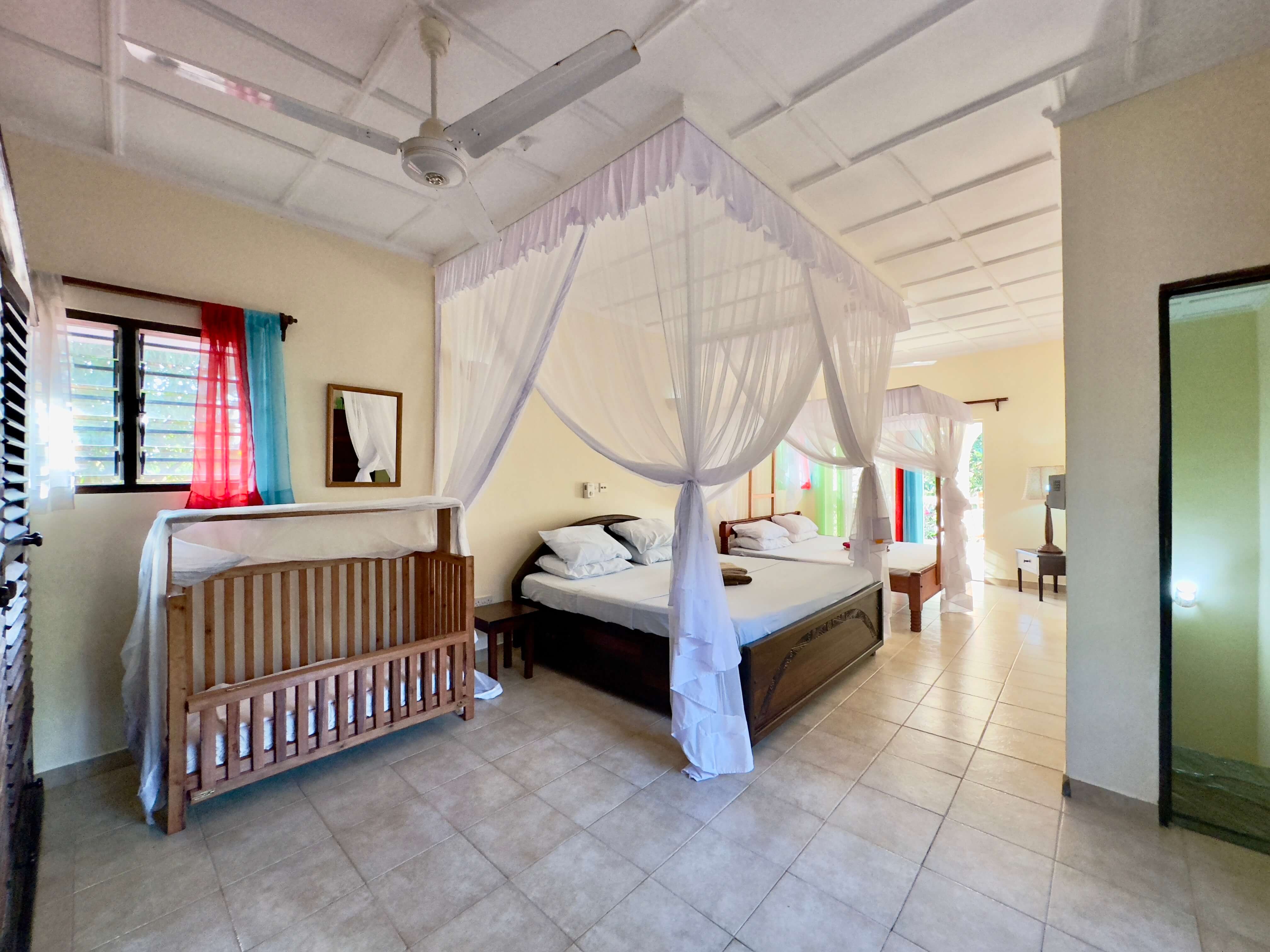 Air-conditioned guest bedroom